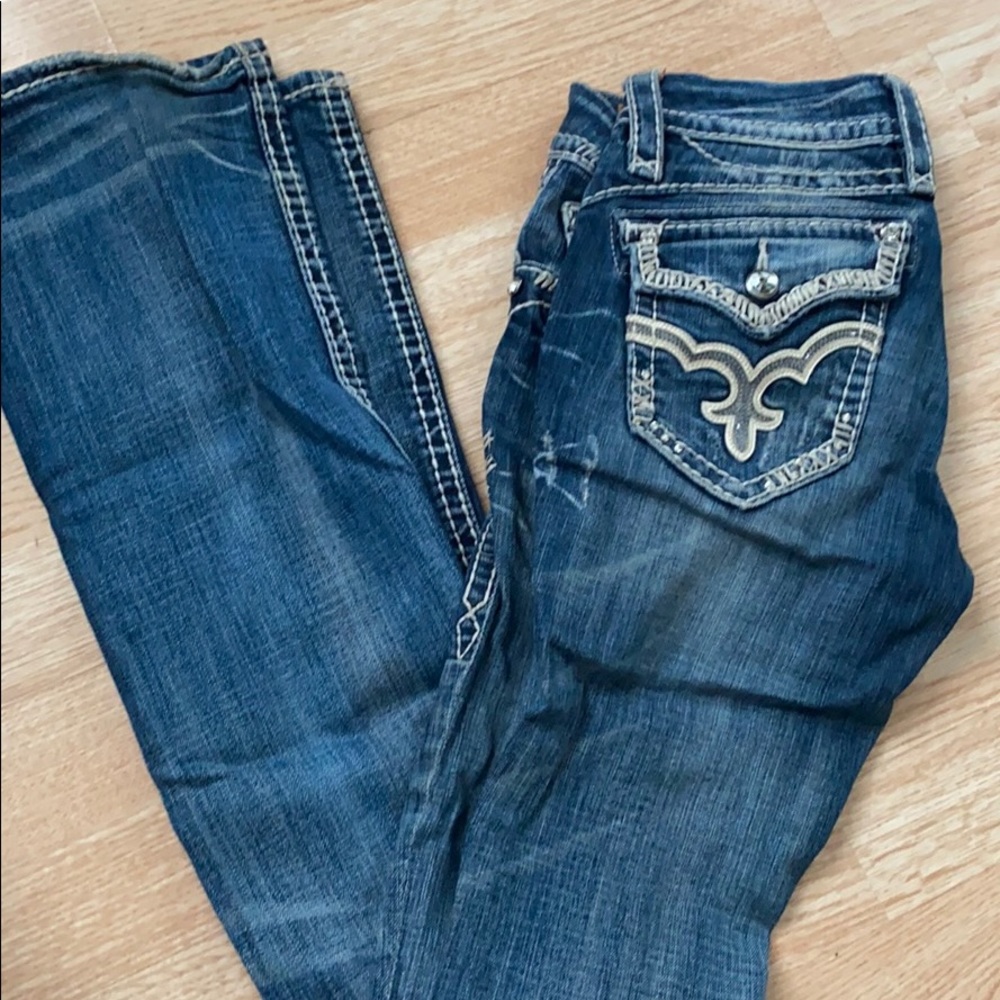 Rock Revival Bootcut Jeans, size 26, well loved